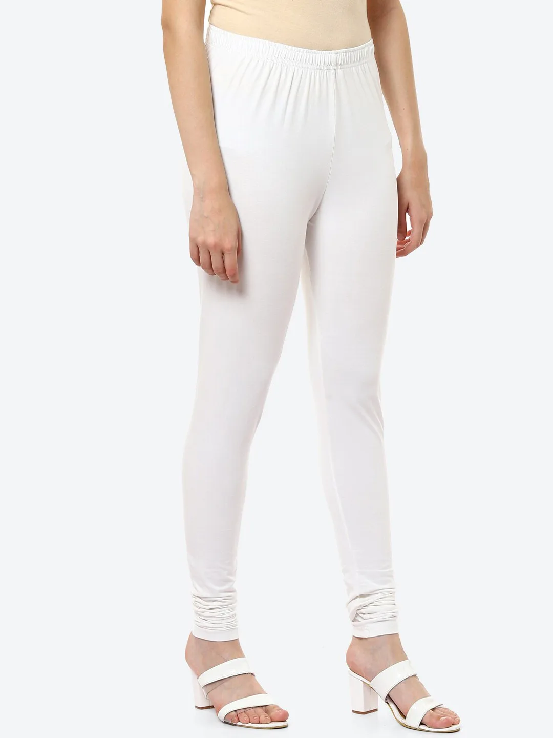 Biba Off-white slim-fit churidar