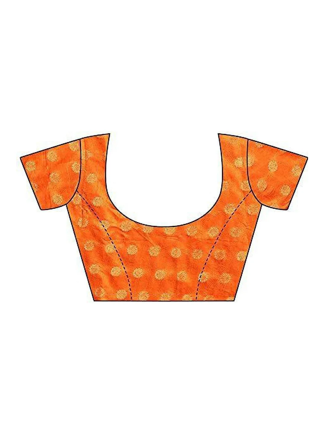 THE FASHION ATTIRE Solid burnt-orange plain silk saree