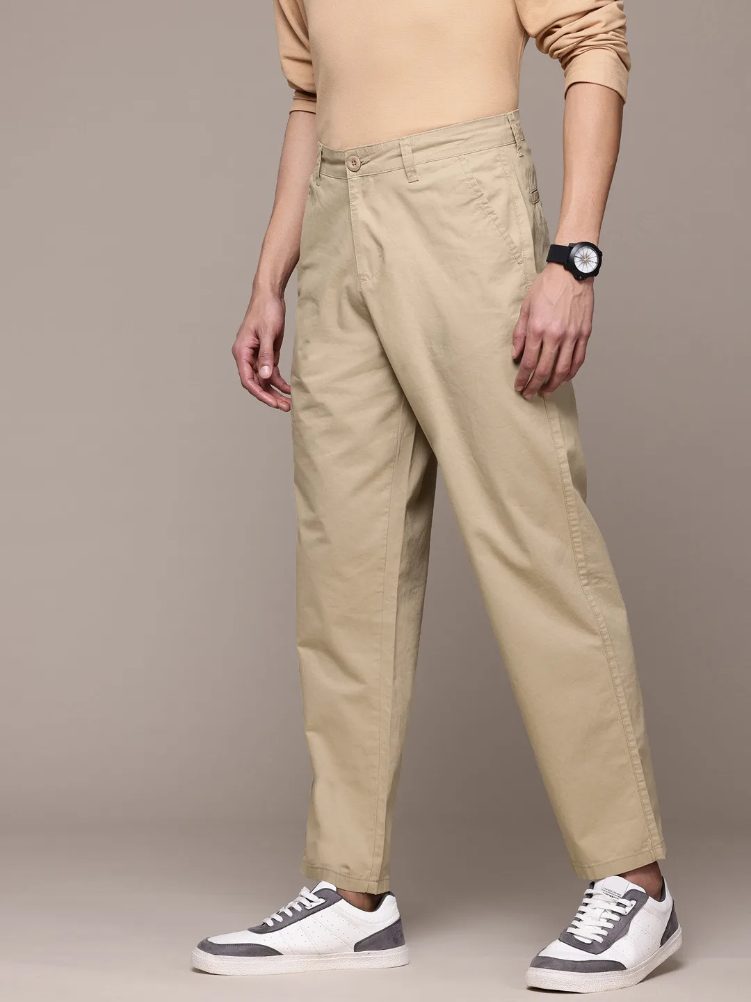 Roadster Straight-fit khaki chinos