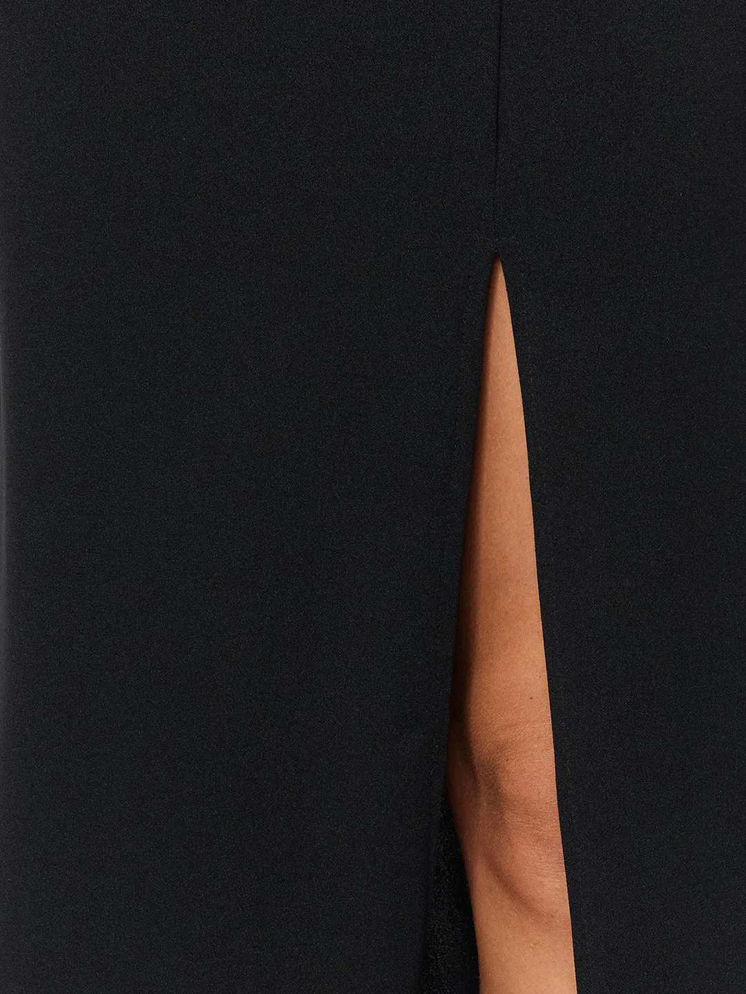 Trendyol Our pick for the skirt — black straight-cut maxi