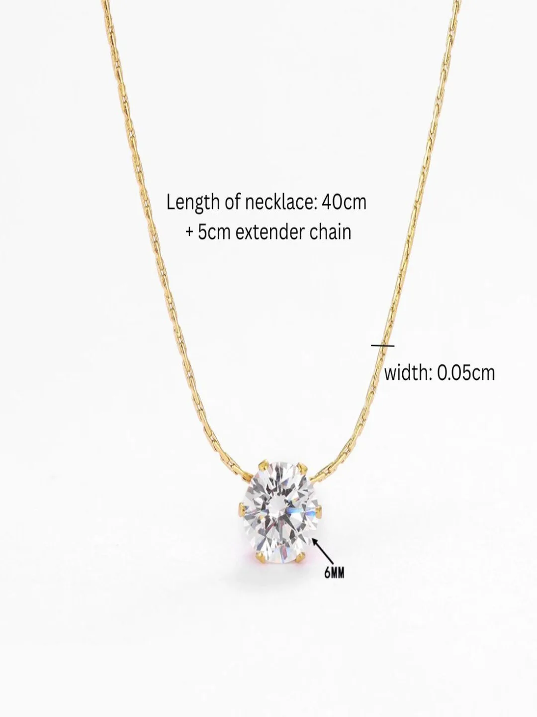 AQUASTREET Fine gold-toned chain with a single small pendant