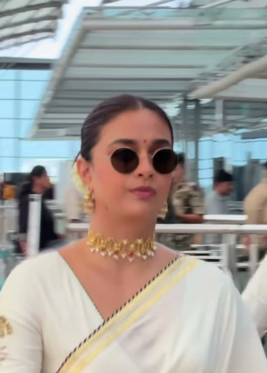 The White Moonfield Saree — Keerthy Suresh