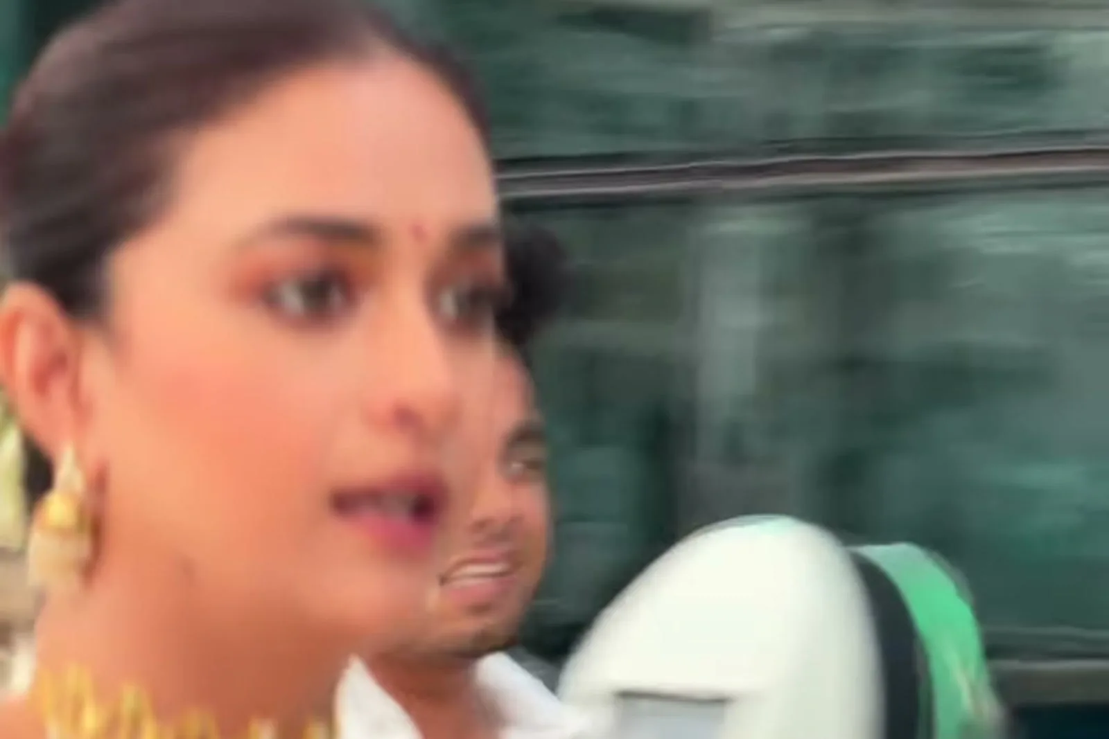 Keerthy Suresh — In profile — gold jhumka and the choker