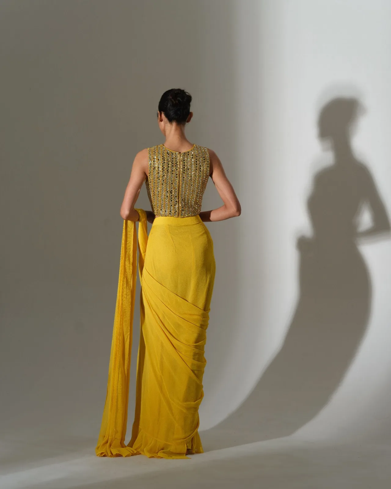 Laya Gonuguntla Aurelia draped saree set