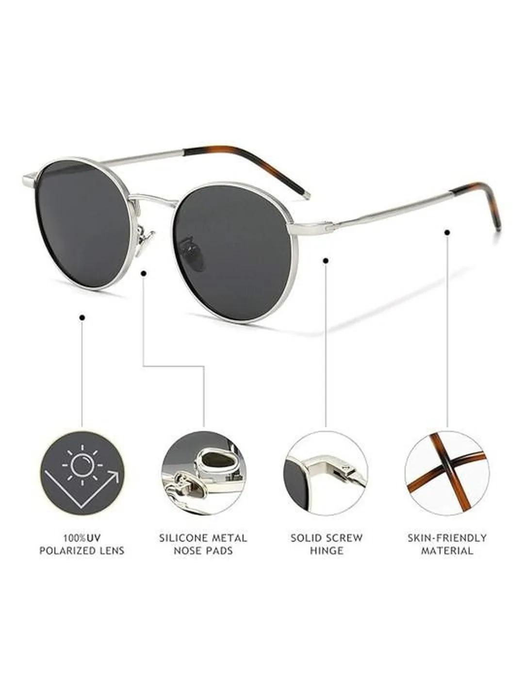 HAYDEN haiza Round black-lens sunglasses