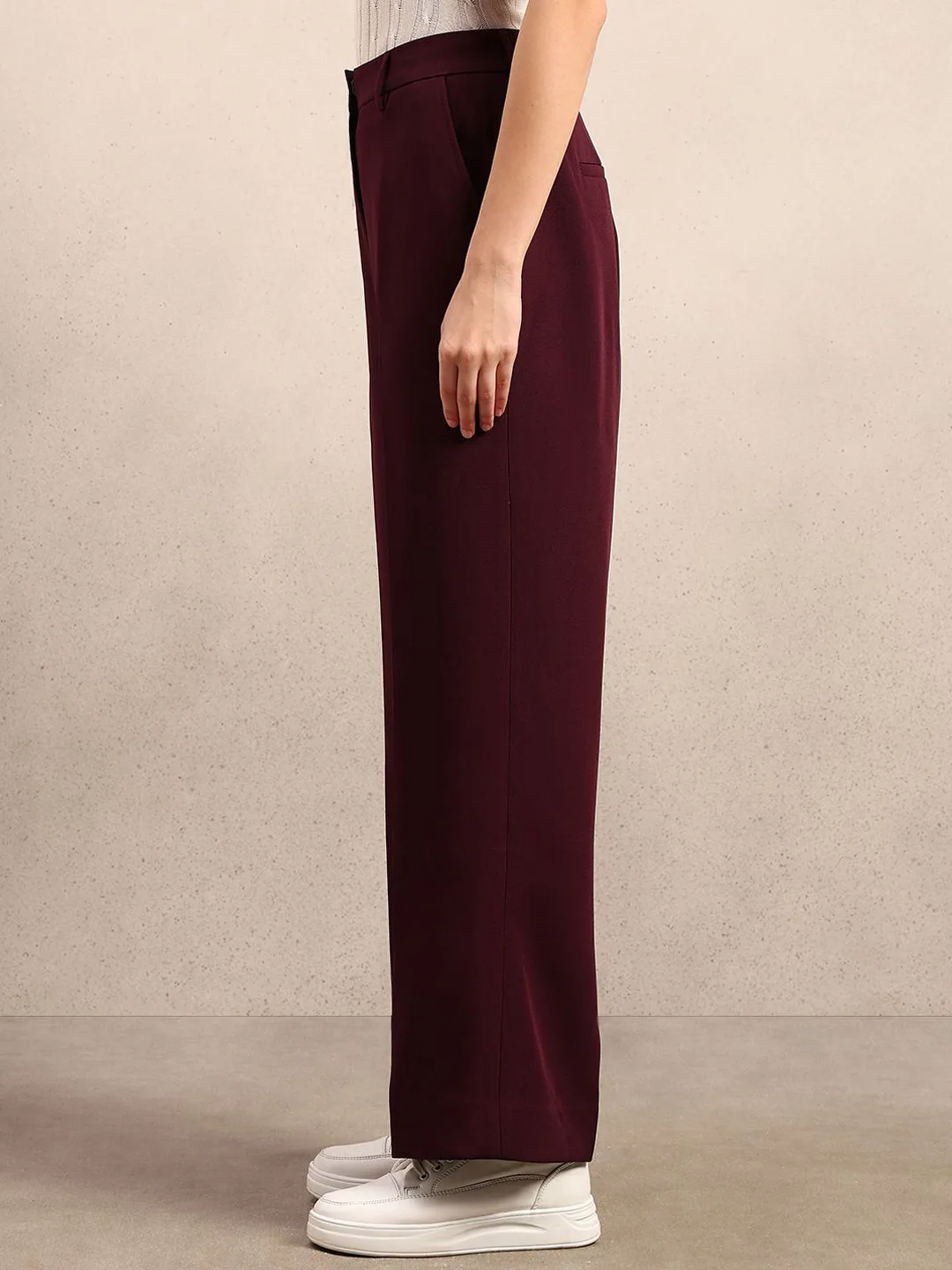 Vero Moda Wine high-rise straight trousers