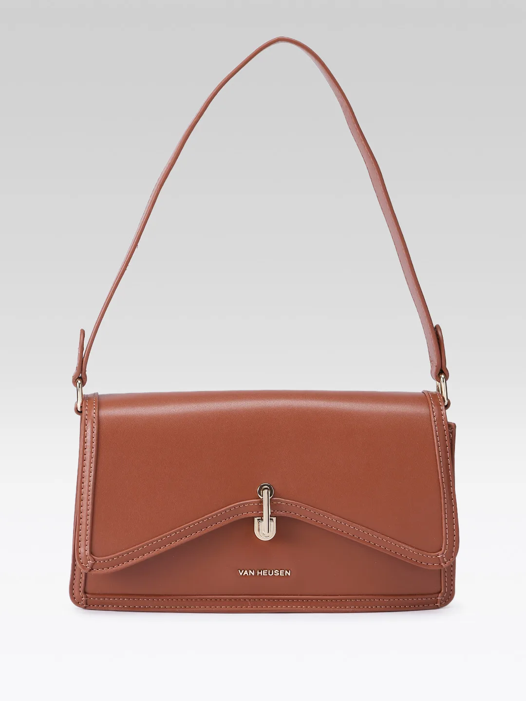 Van Heusen Tan structured shoulder bag