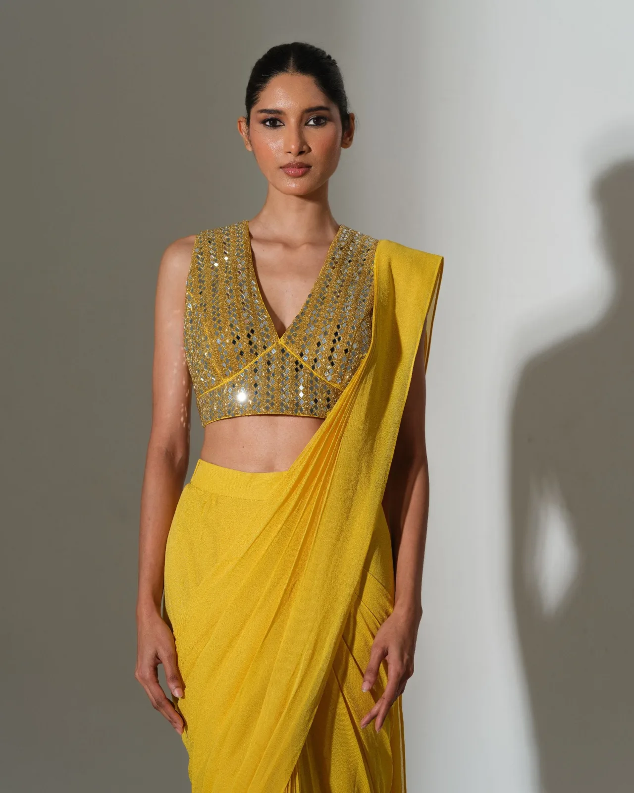 Laya Gonuguntla Aurelia draped saree set